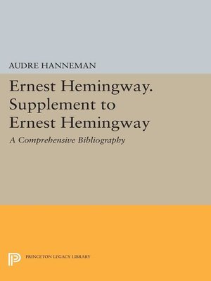 cover image of Ernest Hemingway. Supplement to Ernest Hemingway